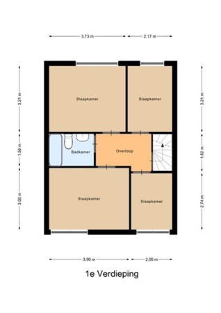 Plattegrond - Graaf Hendrik Van Den Bergstraat 21, 5923 CD Venlo - 1e Verd.jpg